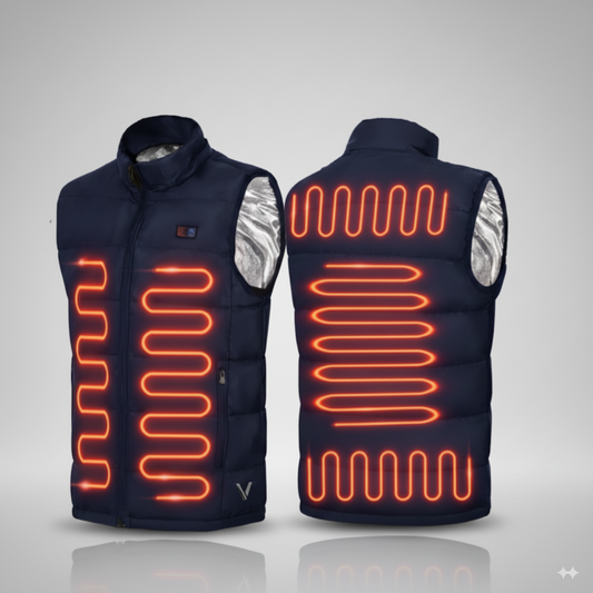 GWX-Pro - Gilet chauffant USB Graphene (9 zone) 3 niveaux 8-10h Lavable